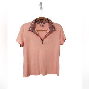 Barbie Pink Old Navy collared polo t shirt with tiny chest pocket